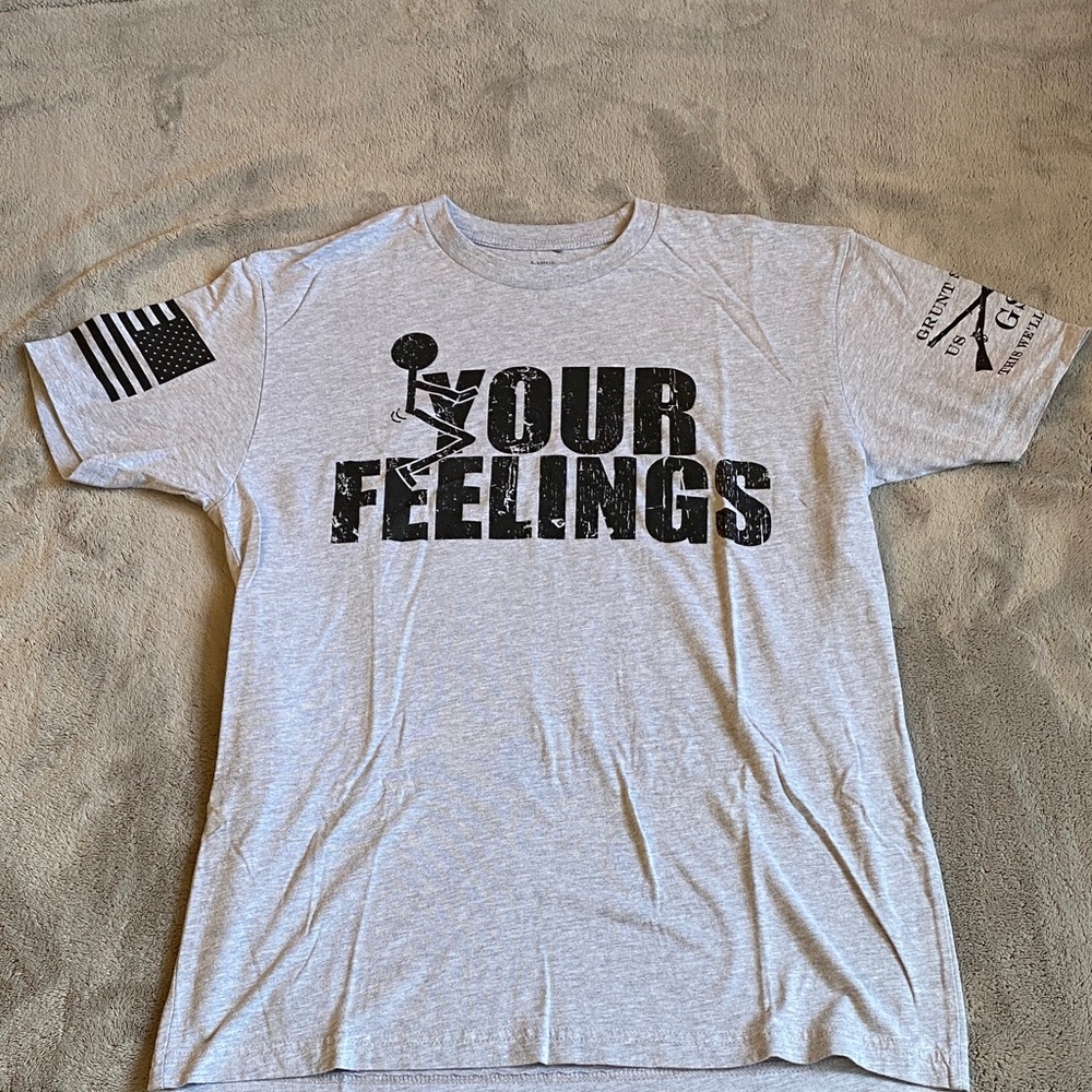 Grunt Style Graphic T-Shirt with Black Print